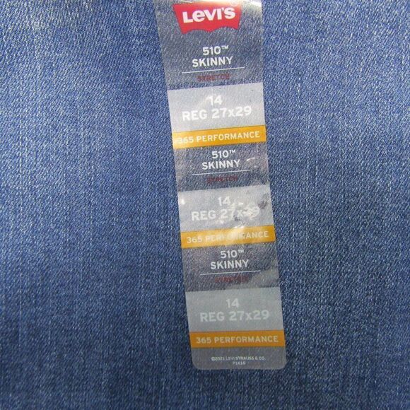 Levis 510 Skinny Jeans Flex Youth 14 Regular New - Picture 12 of 13